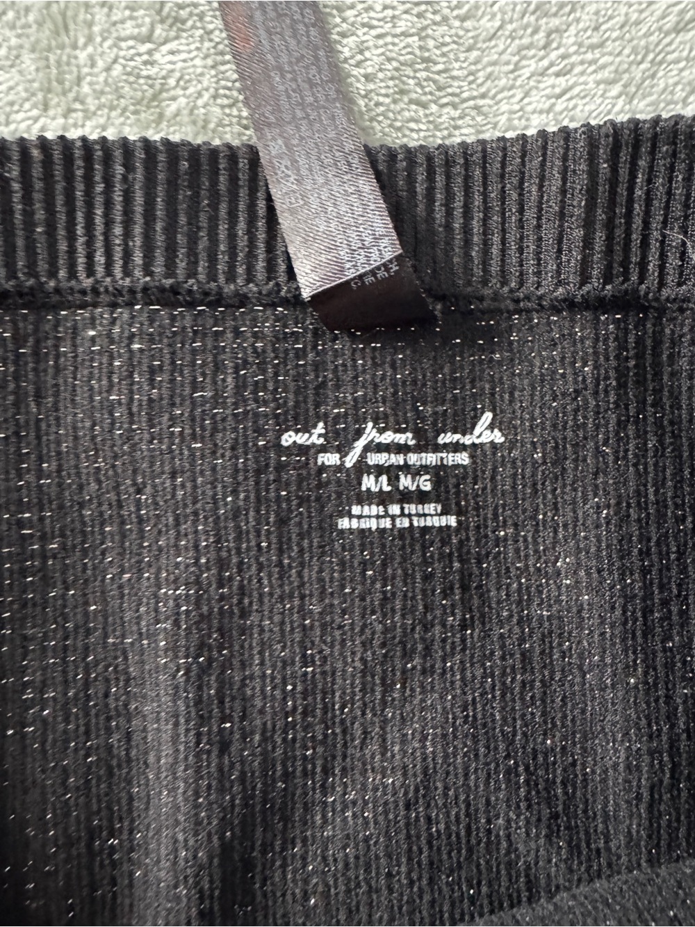 Urban Outfitters Black Sparkle bandeau - Picture 2 of 2